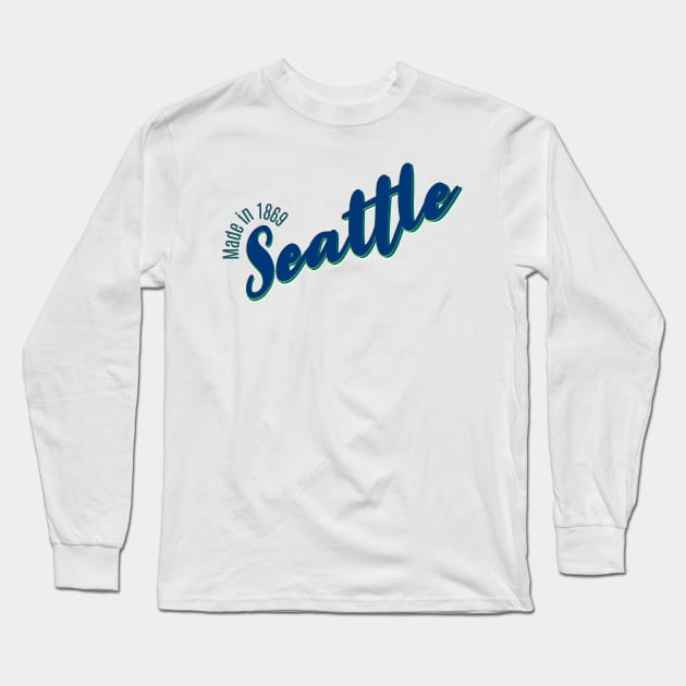 Seattle in 1869 Long Sleeve T-Shirt by LB35Y5